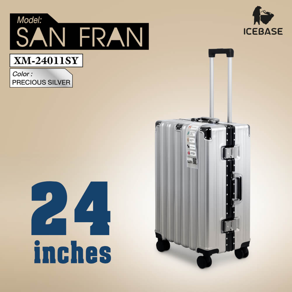 กระเป๋าเดินทาง ICEBASE รุ่น XM-24011SY (SANFRAN) 24 นิ้ว สีเทา_2